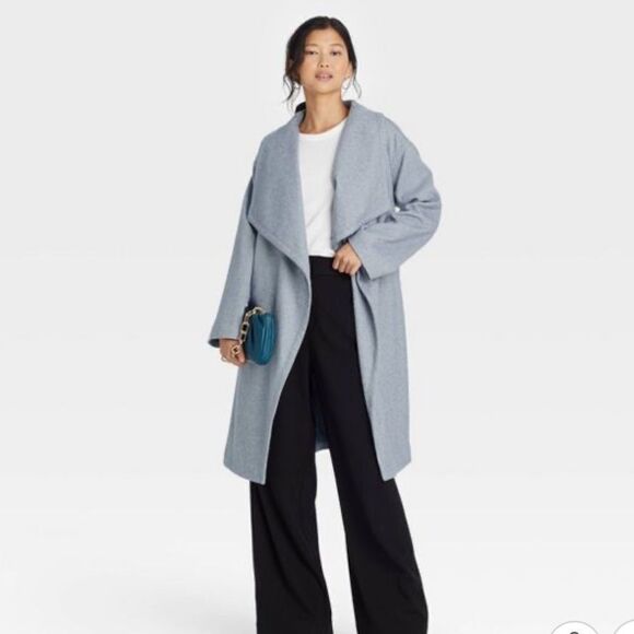 Women's Knit Wrap Coat - A New Day - Picture 1 of 6